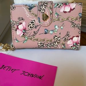 Betsey Johnson Flap Wallet - Pink Multi